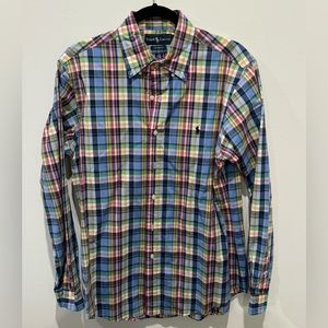 Ralph Lauren Button Down Shirt in Colorful Plaid - Men’s (M)
